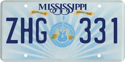 MS license plate ZHG331