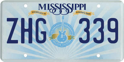 MS license plate ZHG339