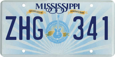 MS license plate ZHG341