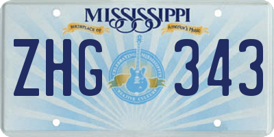 MS license plate ZHG343