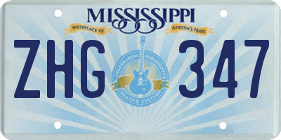 MS license plate ZHG347