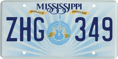 MS license plate ZHG349