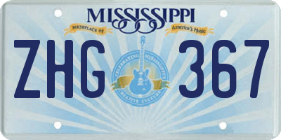 MS license plate ZHG367