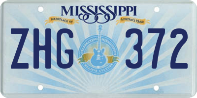 MS license plate ZHG372