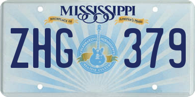 MS license plate ZHG379