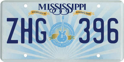 MS license plate ZHG396