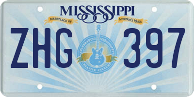 MS license plate ZHG397