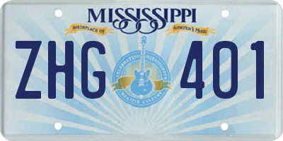 MS license plate ZHG401