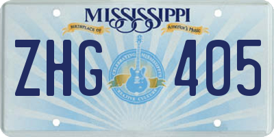 MS license plate ZHG405