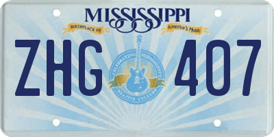 MS license plate ZHG407