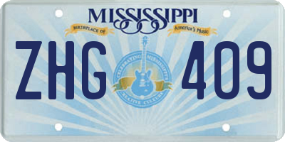 MS license plate ZHG409