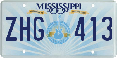 MS license plate ZHG413