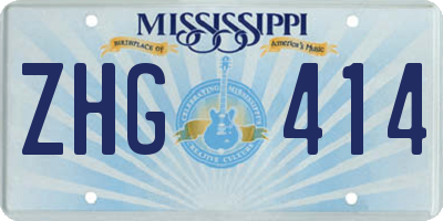 MS license plate ZHG414