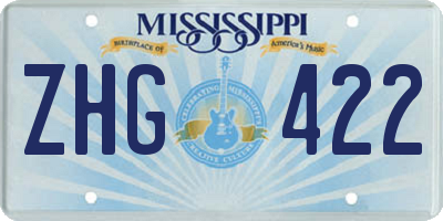 MS license plate ZHG422