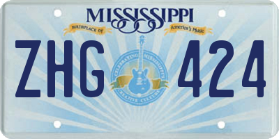 MS license plate ZHG424