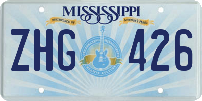 MS license plate ZHG426