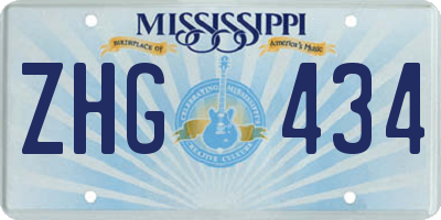 MS license plate ZHG434