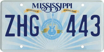 MS license plate ZHG443