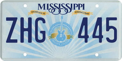 MS license plate ZHG445