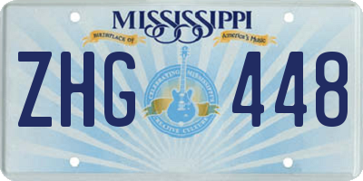 MS license plate ZHG448