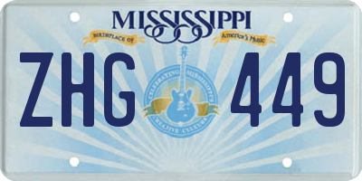 MS license plate ZHG449