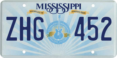 MS license plate ZHG452
