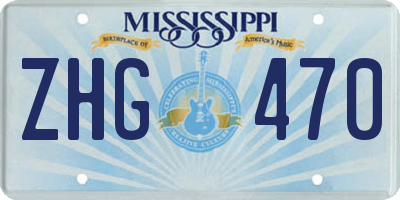 MS license plate ZHG470