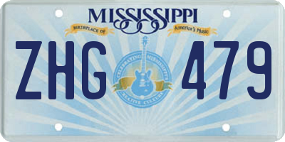 MS license plate ZHG479