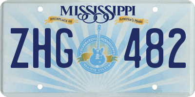 MS license plate ZHG482