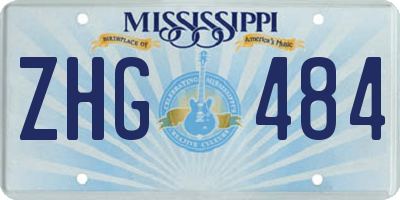 MS license plate ZHG484