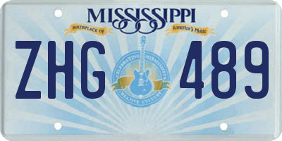MS license plate ZHG489