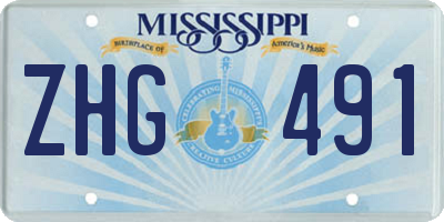 MS license plate ZHG491