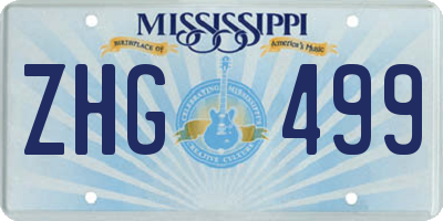MS license plate ZHG499