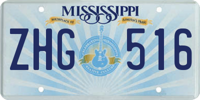 MS license plate ZHG516