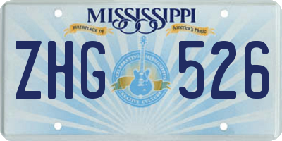 MS license plate ZHG526