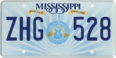 MS license plate ZHG528