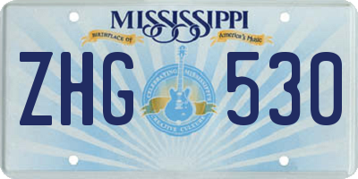 MS license plate ZHG530