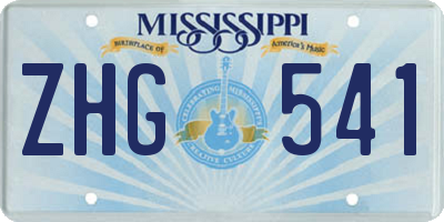 MS license plate ZHG541