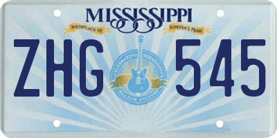 MS license plate ZHG545