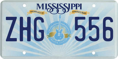 MS license plate ZHG556