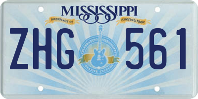 MS license plate ZHG561