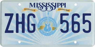 MS license plate ZHG565