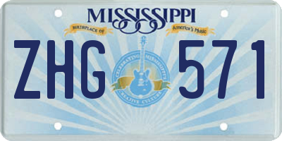 MS license plate ZHG571