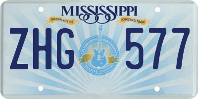 MS license plate ZHG577