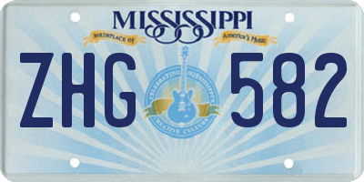 MS license plate ZHG582
