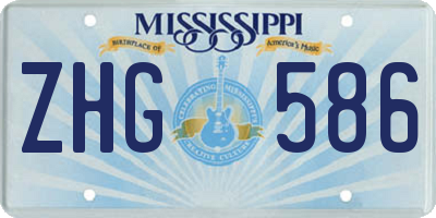 MS license plate ZHG586