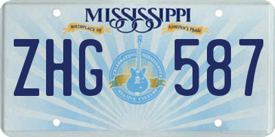 MS license plate ZHG587