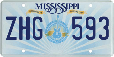 MS license plate ZHG593