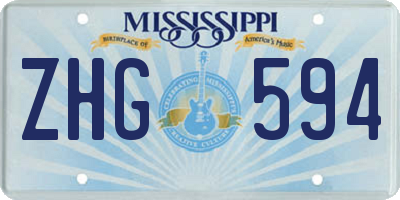 MS license plate ZHG594