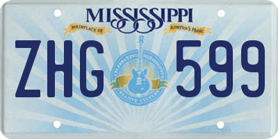 MS license plate ZHG599